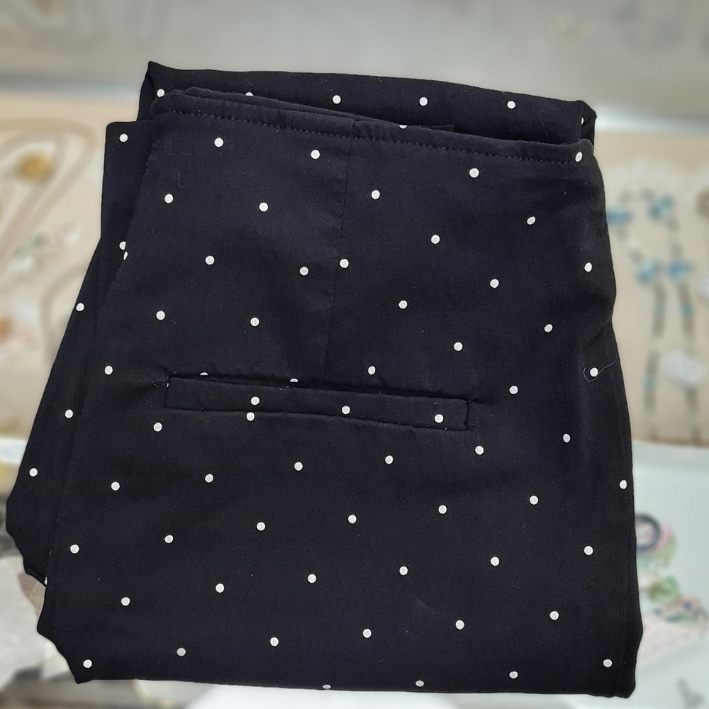 A New Day Black and White Polkadot Pants size 2